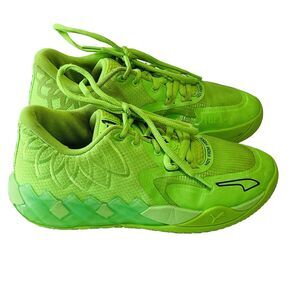 Puma LaMelo Ball MB.01 Sz 6 Boys Green Basketball Shoes Athletic Trainers Kids